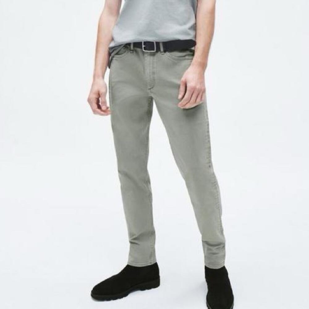 Rag & Bone Fit 2 Aero Stretch Slim Fit Jeans Dark Mint Sage Green Grey 31W